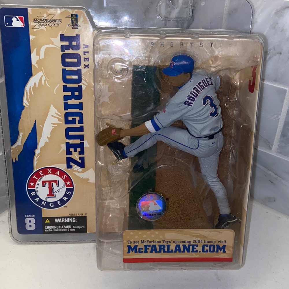 McFarlane 2004 Alex Rodriguez Texas Rangers
series 8 (variant gray jersey) NEW
